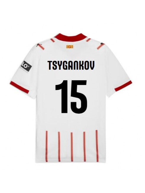 Moški Nogometna dresi replika Girona Viktor Tsyhankov #15 Domači 2025-26 Kratek rokav Moški Nogometna dresi replika Girona Viktor Tsyhankov #15 Domači 2025-26 Kratek rokav